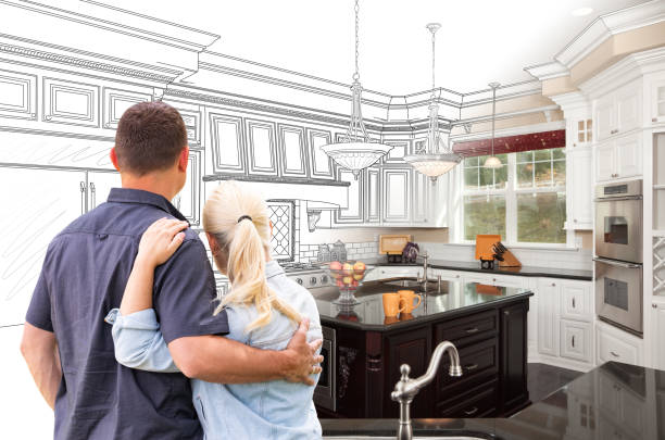Custom kitchen cabinets installed in a Silver Lake home